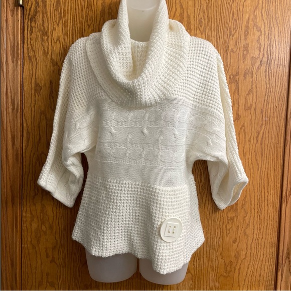 Majora White Cowl Neck Sweater Size Small - Picture 5 of 15
